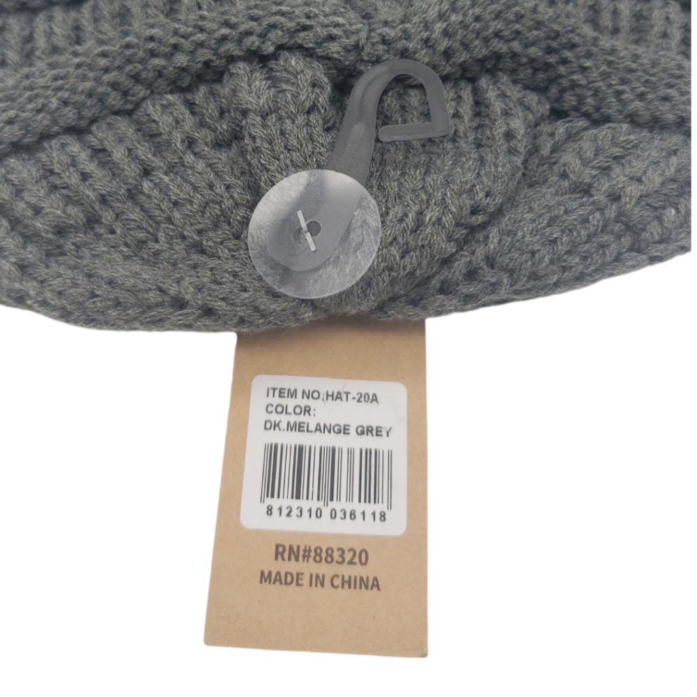 C.C. Classic Knit Beanie NWT One Size Dark Gray - Picture 4 of 7